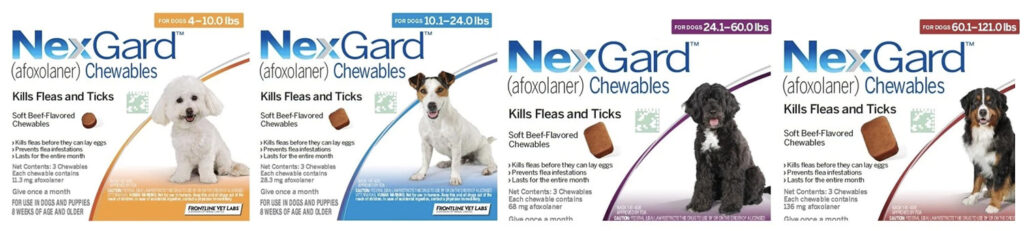 Tablety proti klíšťatům Nexgard